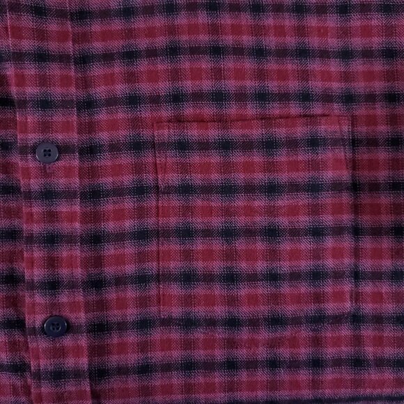 UNTUCKit Calder Mens Size XL Red Black Plaid Flannel Long Sleeve Button Up Shirt - Picture 9 of 16